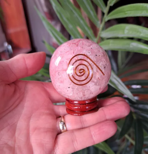 Красная яшма высокого качества оргонитовая Сфера оптовая продажа красивая красная орго сфера для продажи