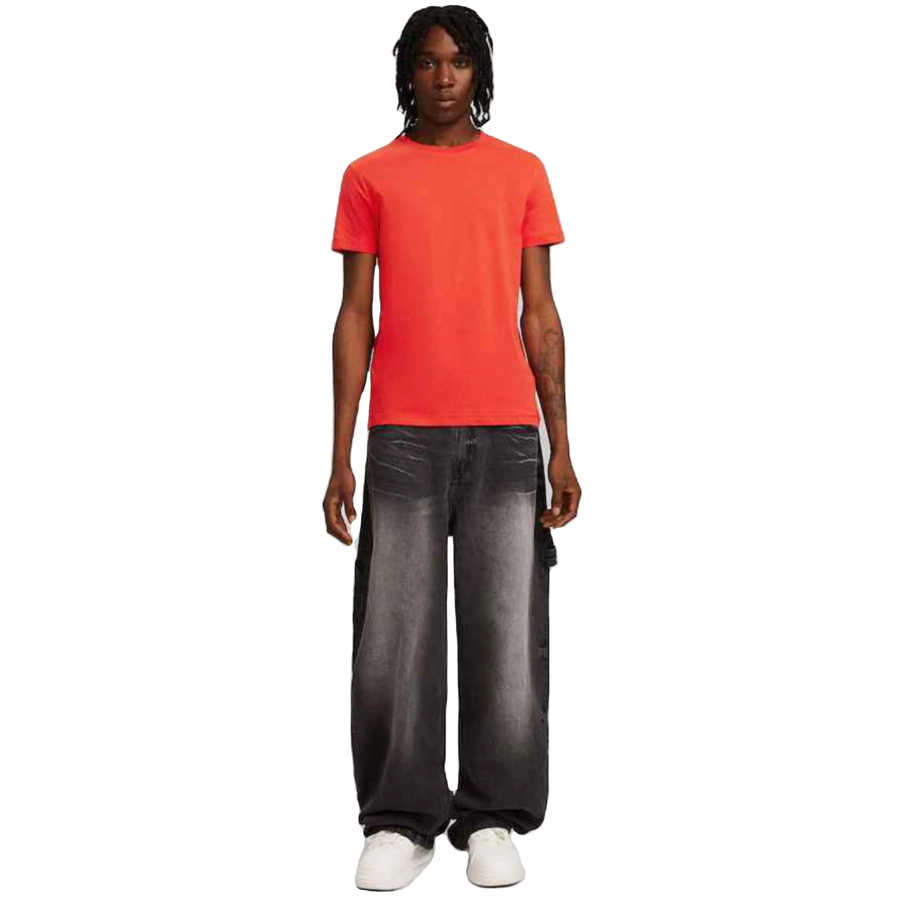 Best Cotton Gang 60 Cotton 40 Polyester DTG Print T Shirt Longline Boxy Fit Fitness T Shirt for Men Blank Oversized Tee