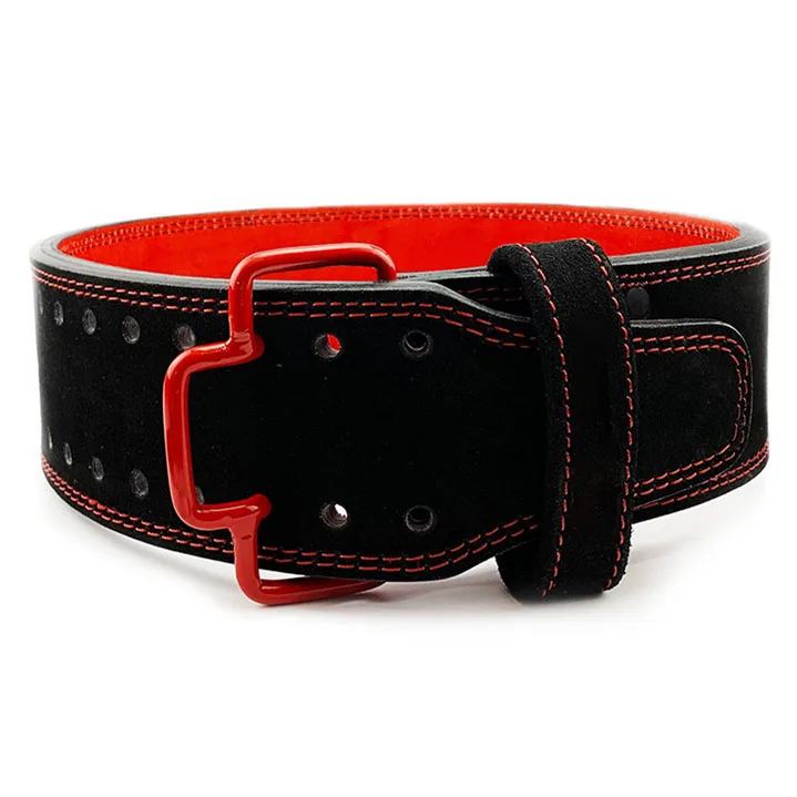 Oem Service Fitness Belt Hot Selling Black And Red Color Both Side Reversible Leather Weightlifting Belts