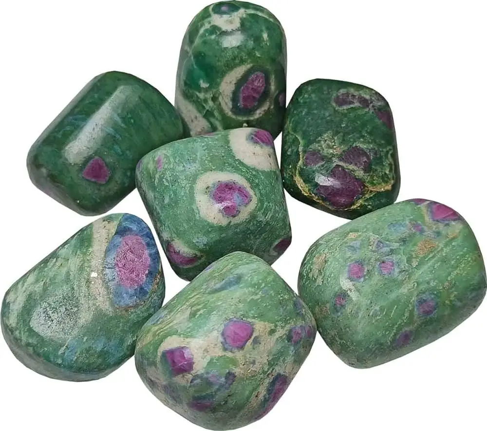 Natural Stone Ruby In Fuchsite Tumbled Stone For Healing Gemstone Tumble Crystal For Meditation And Healing Ruby Stone