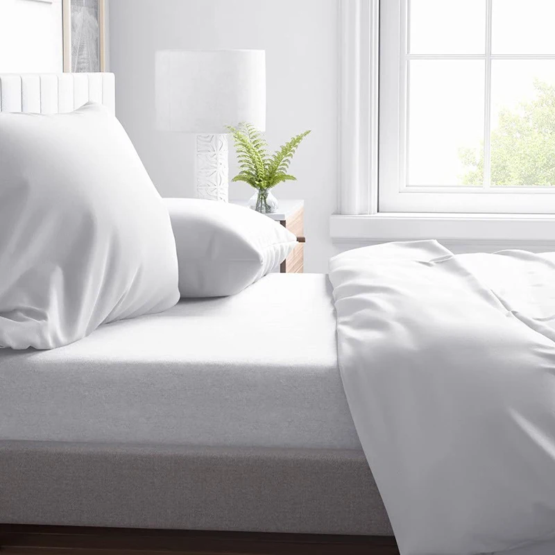 Most Demanding Full Size Hotel Cotton made Linen 100% Cotton Bedding for Hotel Fitted Bed sheets in low price