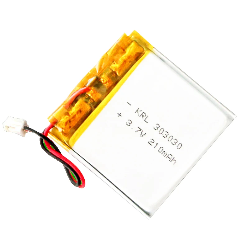 Rechargeable 3mm Thickness Lithium Ion 210mah 303030 3.7v Ultra Thin Lipo Battery for Smart Watch