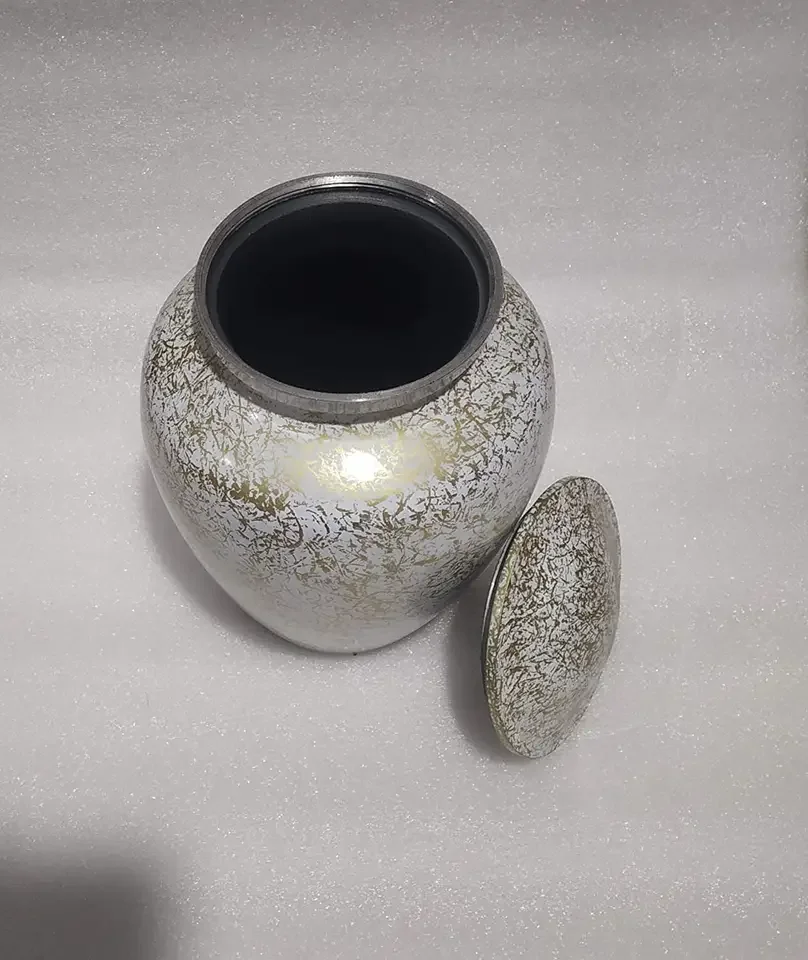 Trending funeral Urns Aluminum Metal Cremation Urn for Keeping Human Ashes Wholesale Cremation Urn Newest by Falah Inter