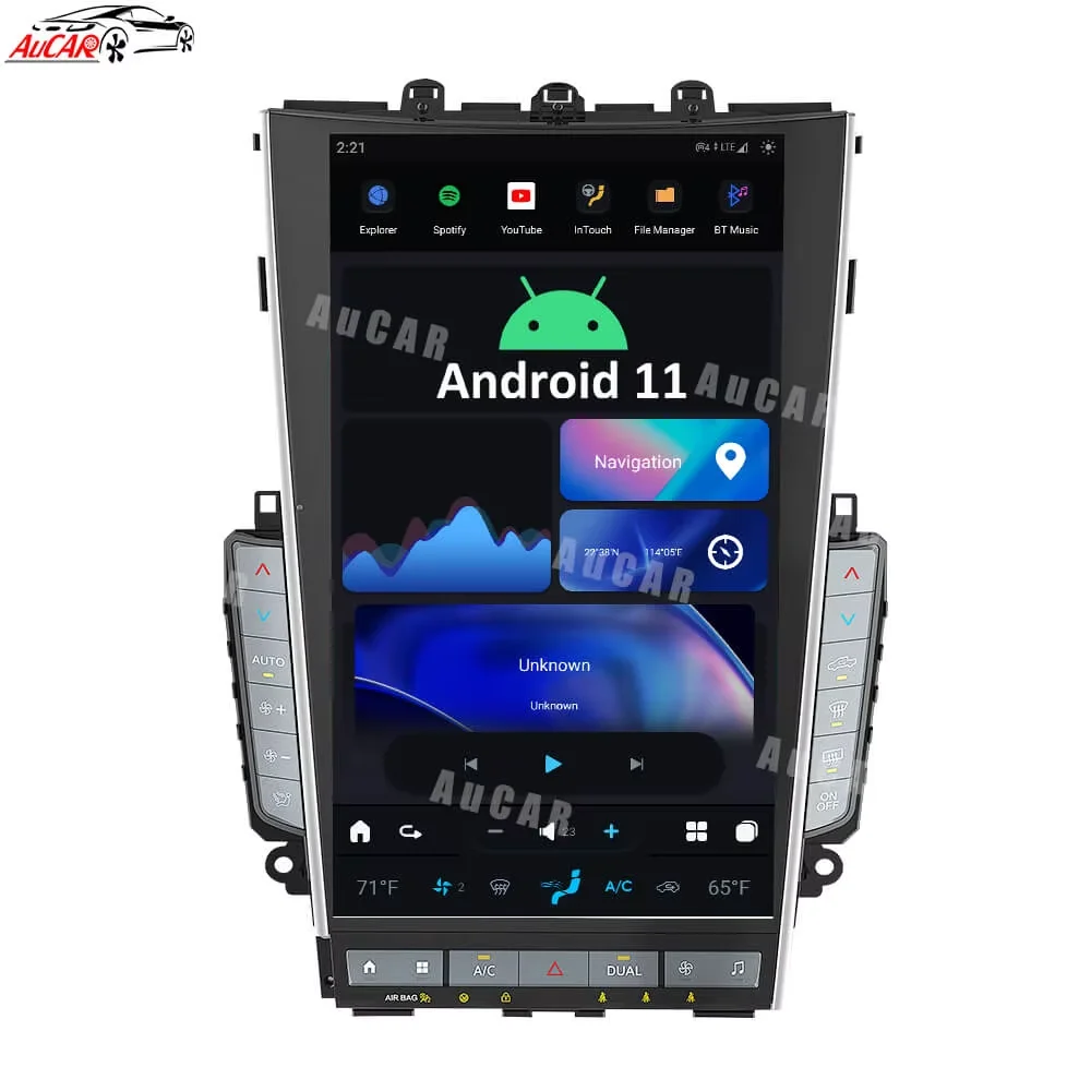 AuCar Car Radio Auto Android 11 With GPS Navi For Mark 6 Infiniti Q50 Q50L Q60 Q60L 2020-2022 Multimedia Stereo Tesla Screen
