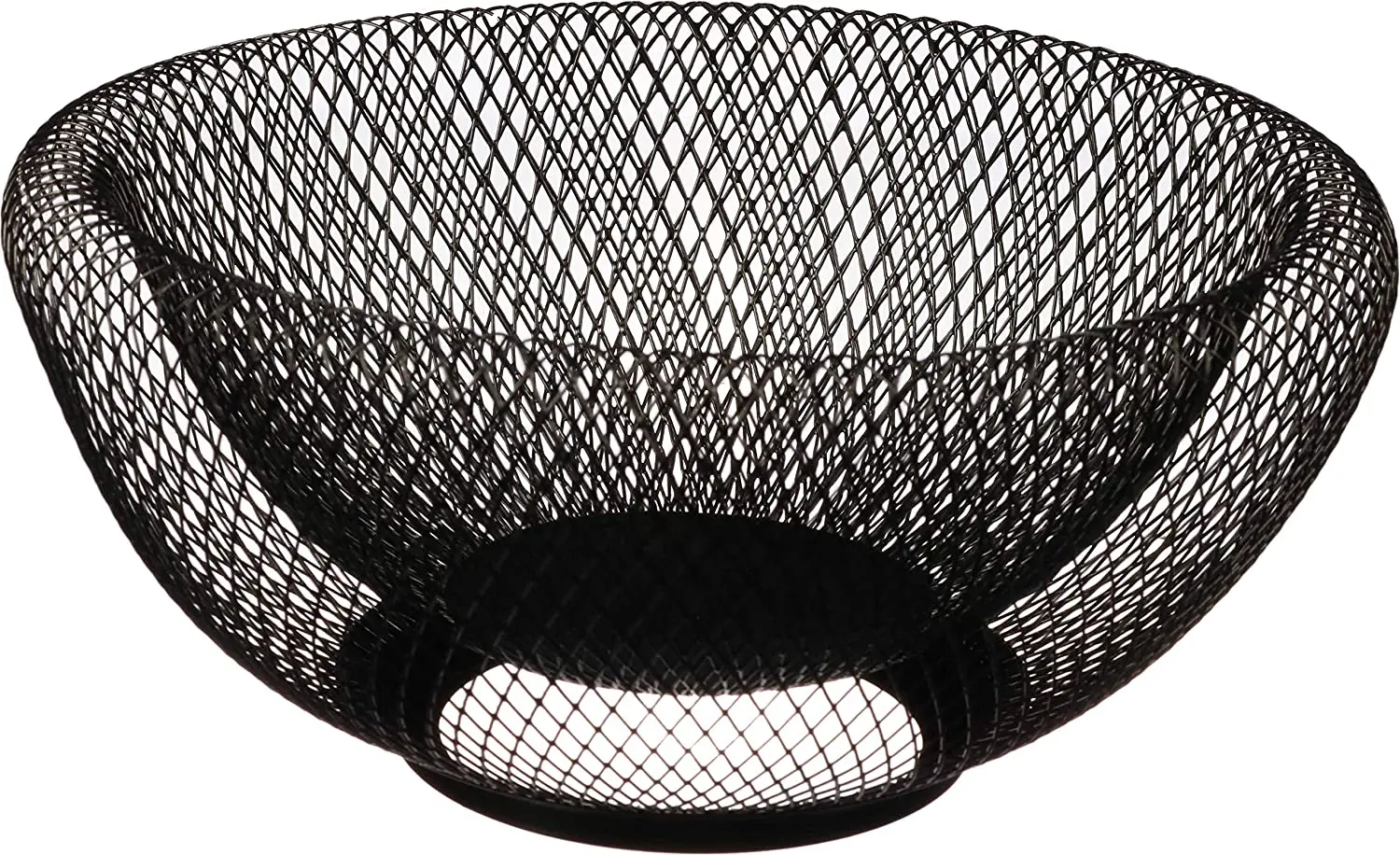 Mesh Fruit Bowl Decorative Fruit Basket Metal Candy Dish Holder Stand for Kitchen Counter Dining Room Table Office, 10 Inch (Bl
