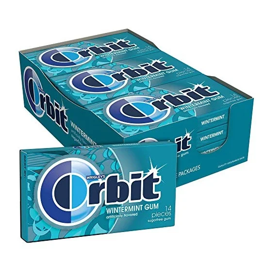 Orbit Spearmint Flavour Sugar Free Chewing Gum - 8.8g Sleeve (Pack of 15)