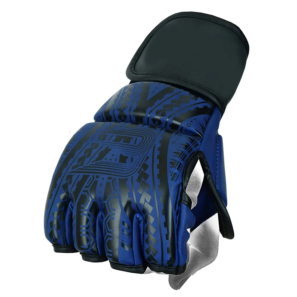 OEM Custom Half-Finger Boxing Gloves Open Palm UFC & Muay Thai Training Sparring Glove