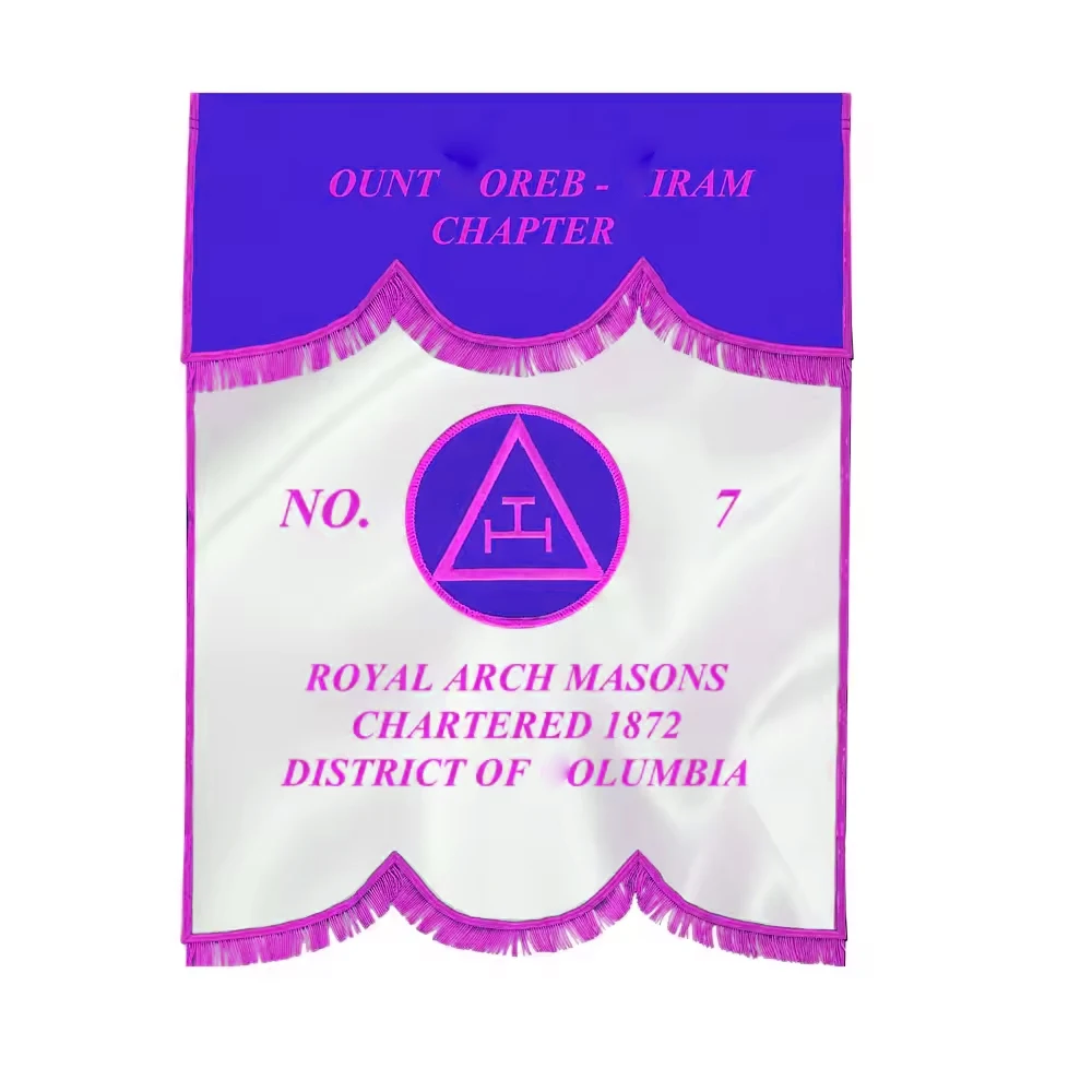 Wholesale Custom Design Masonic Regalia Banners Royal Arch Master Mason flag freemason  Regalia officers rank Banner