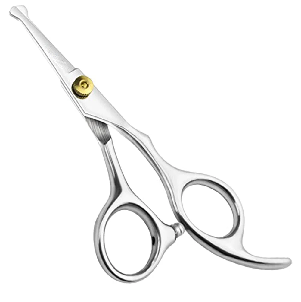 Small Ball Tip Facial Hair Nose Scissors With Adjustable Screw And Fix Ringer Rest German Stainless Steel