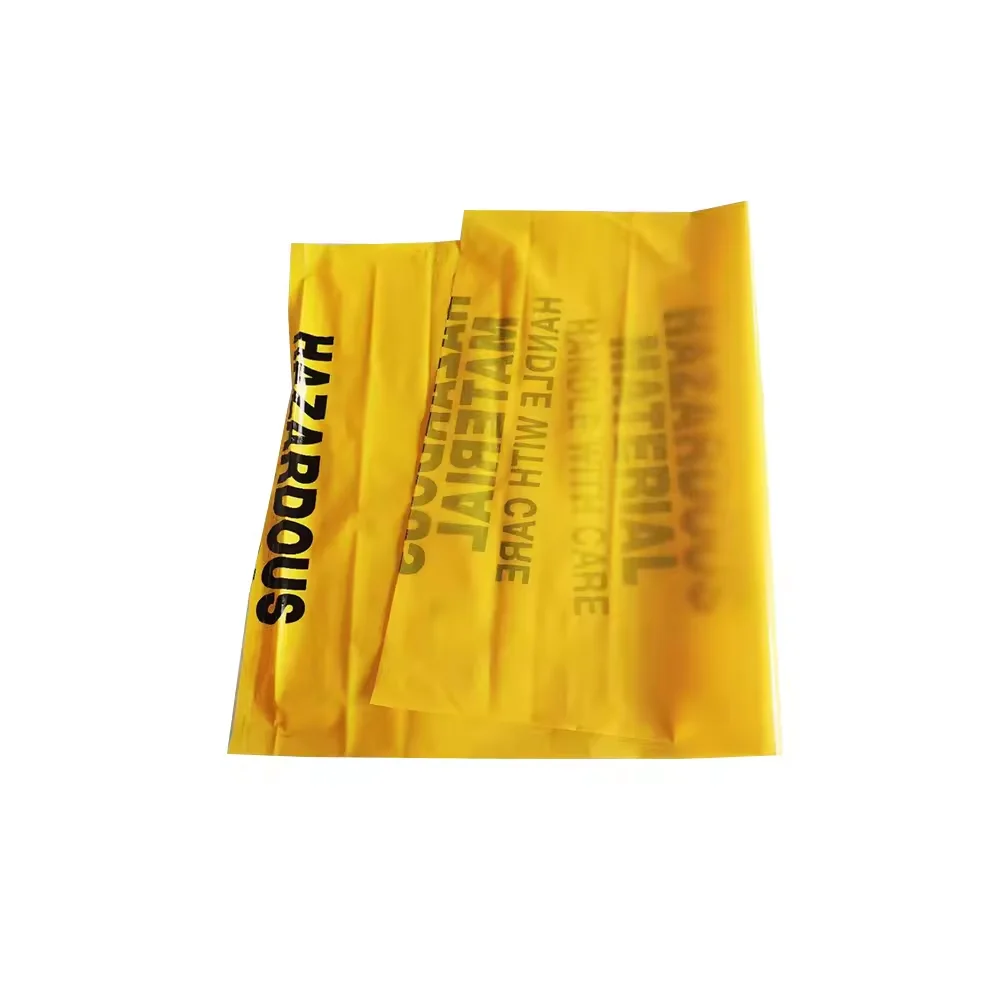 Viet Nam Wholesale Custom Size Polyethylene Yellow Hazmat Hazardous Material Disposal Bags