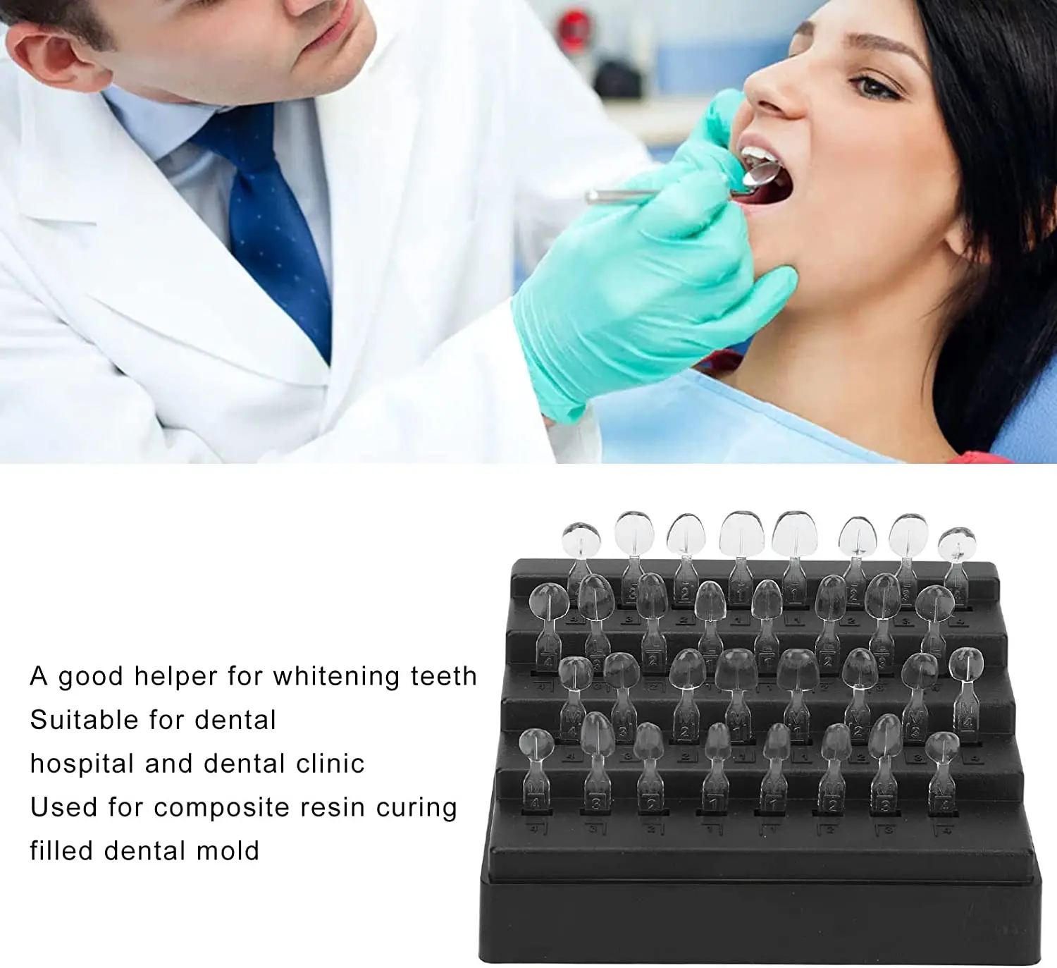 32pcs/Set Dental Veneer Mould Kit Different Shapes Veneers Mould Composite Resin Light Cure Front Teeth Mould Teeth Whitening