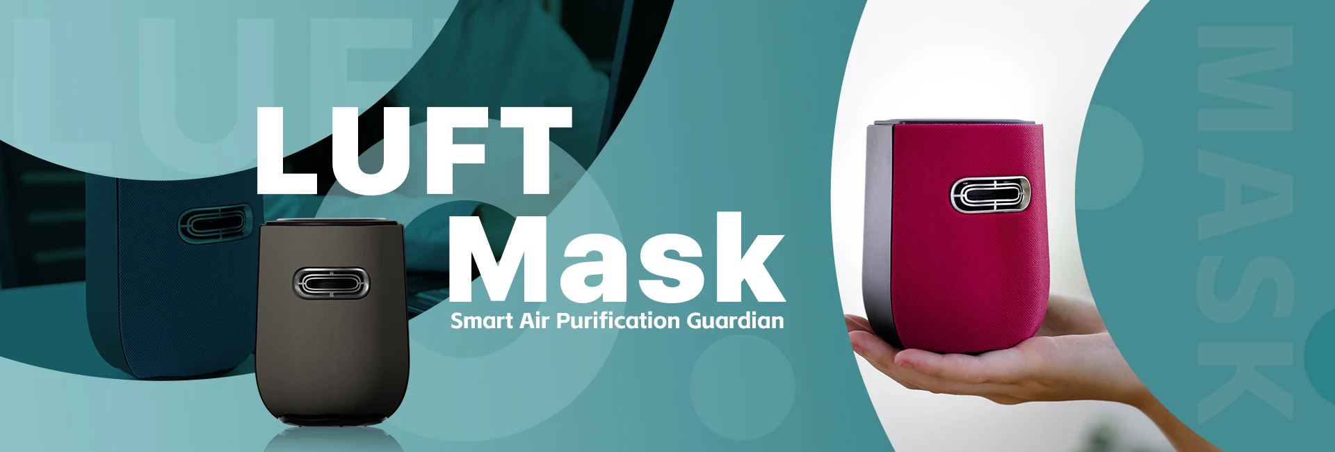 Car Fresh Air Purifier LUFT Mask Blue for Bedroom and Office