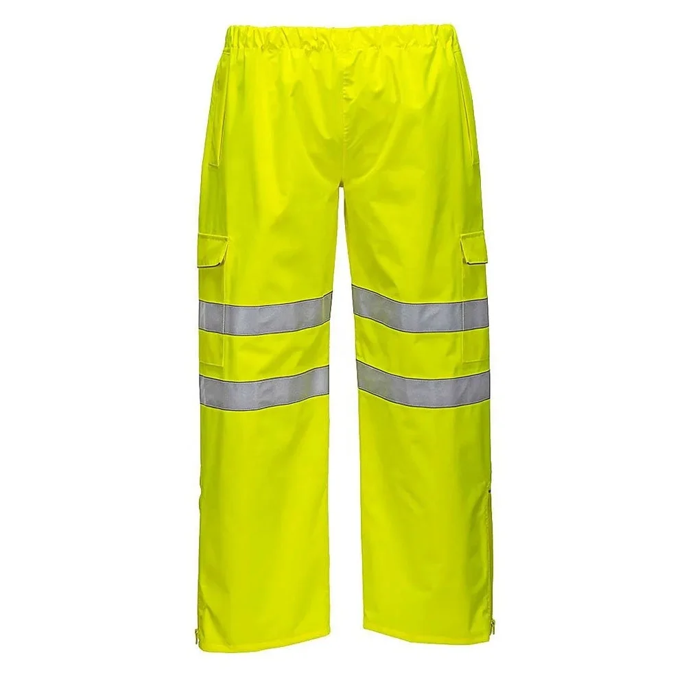 New Men High Visibility Reflective Safety Work pants\hi vis Working Cargo Pants