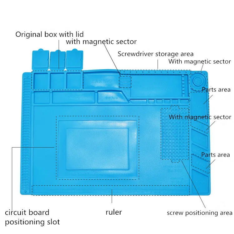 Теплоизоляционная подушка для рабочего места высокотемпературный коврик стола силиконовый инструментов