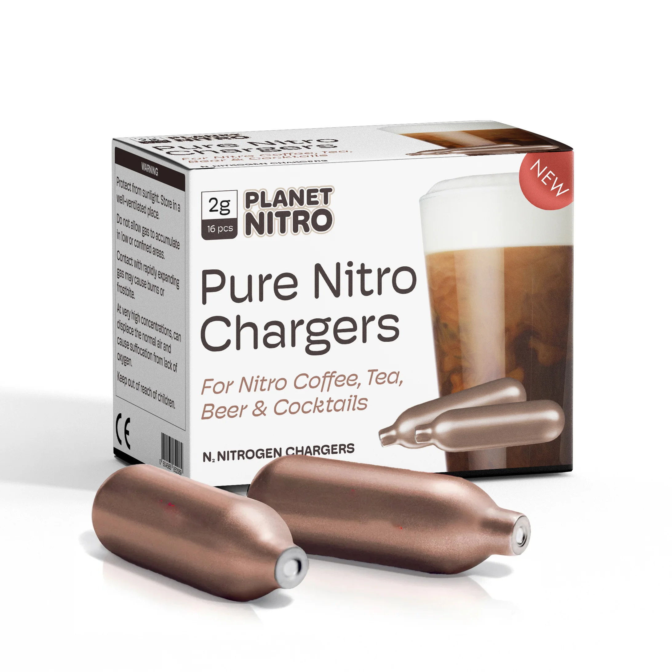 Planet Nitro Pure Nitro Chargers  Perfect for Nitro Coffee Cocktails 2g Nitrogen Capsules for a Smooth Creamy Experience