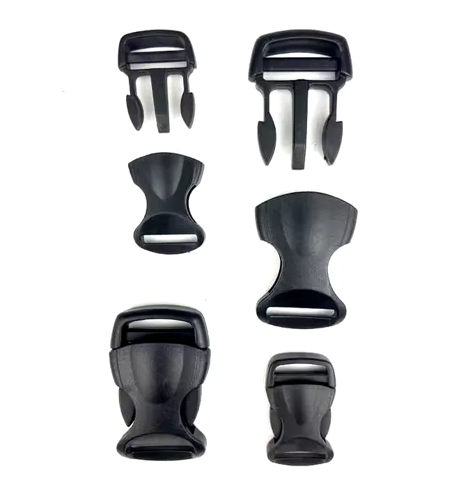 Adjustable Plastic Black Buckles Side Release Clasp for Buckle Fasteners Paracord Bracelets bag Webbing