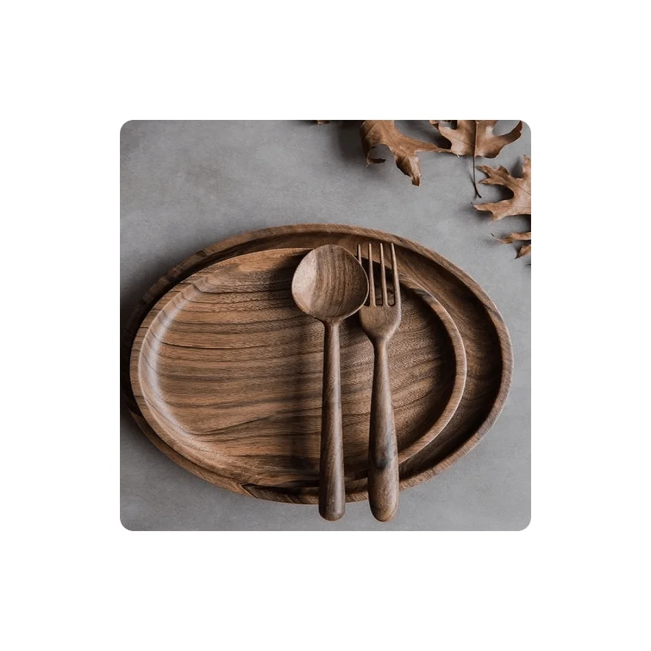 Cheap Price Best Quality  Latest Acre Palm Leaf Wooden Leaf Plates Compostable Dinnerware Plate