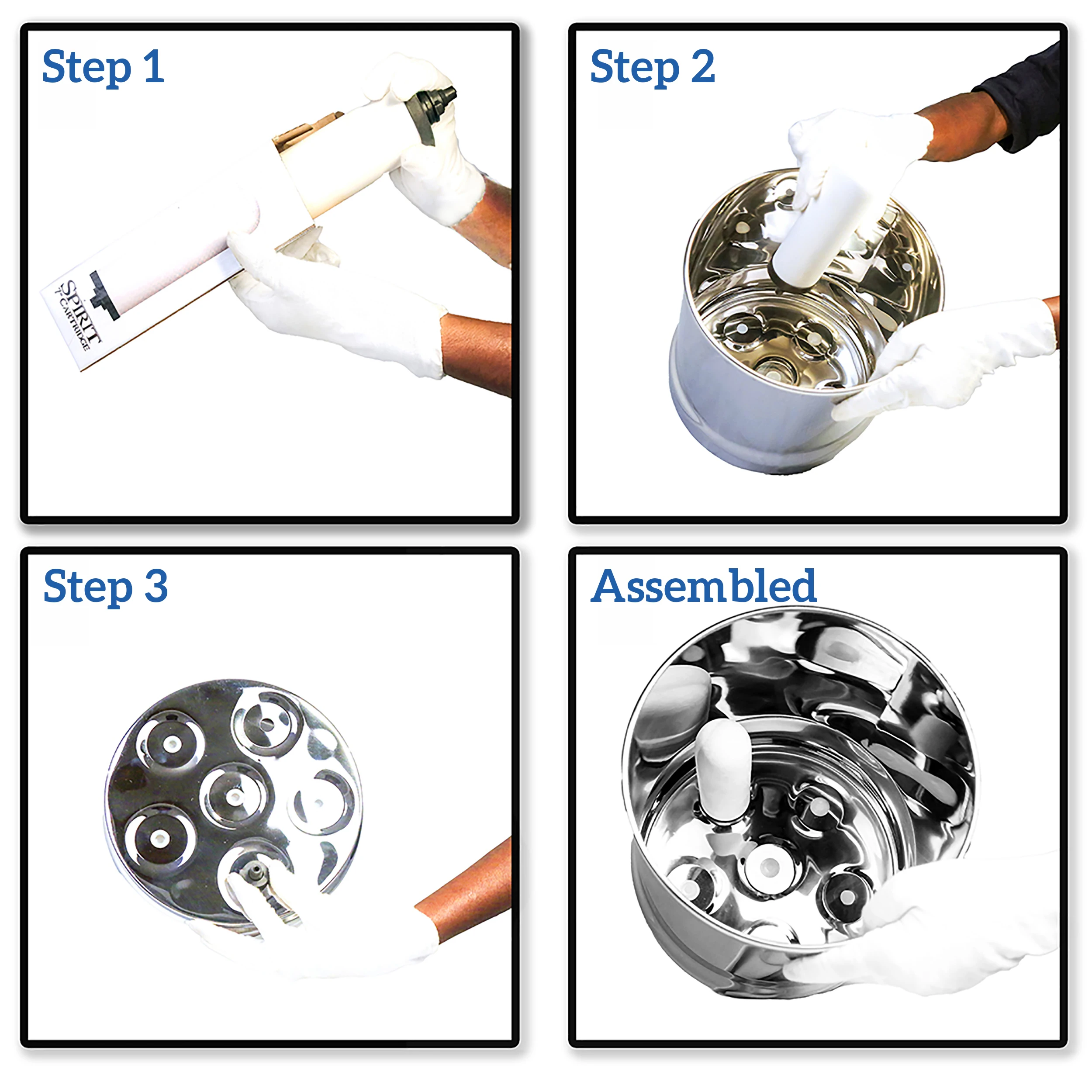 Pure 304 Grade 12Litre Stainless Steel Portable Gravity Water Filter with Ceramic Catridges