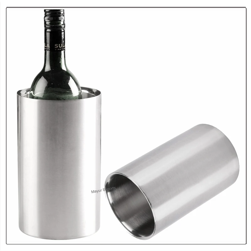 Stainless Steel Wine Cooler Metal Double Wall Insulated Wine Cooler