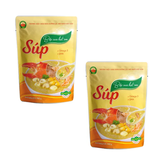 Natural Choices High Quality Corn Crab Lotus Seed Soup Fresh Ingredients No Preservatives Ready-to-Eat Packing Bag Baby Cereal