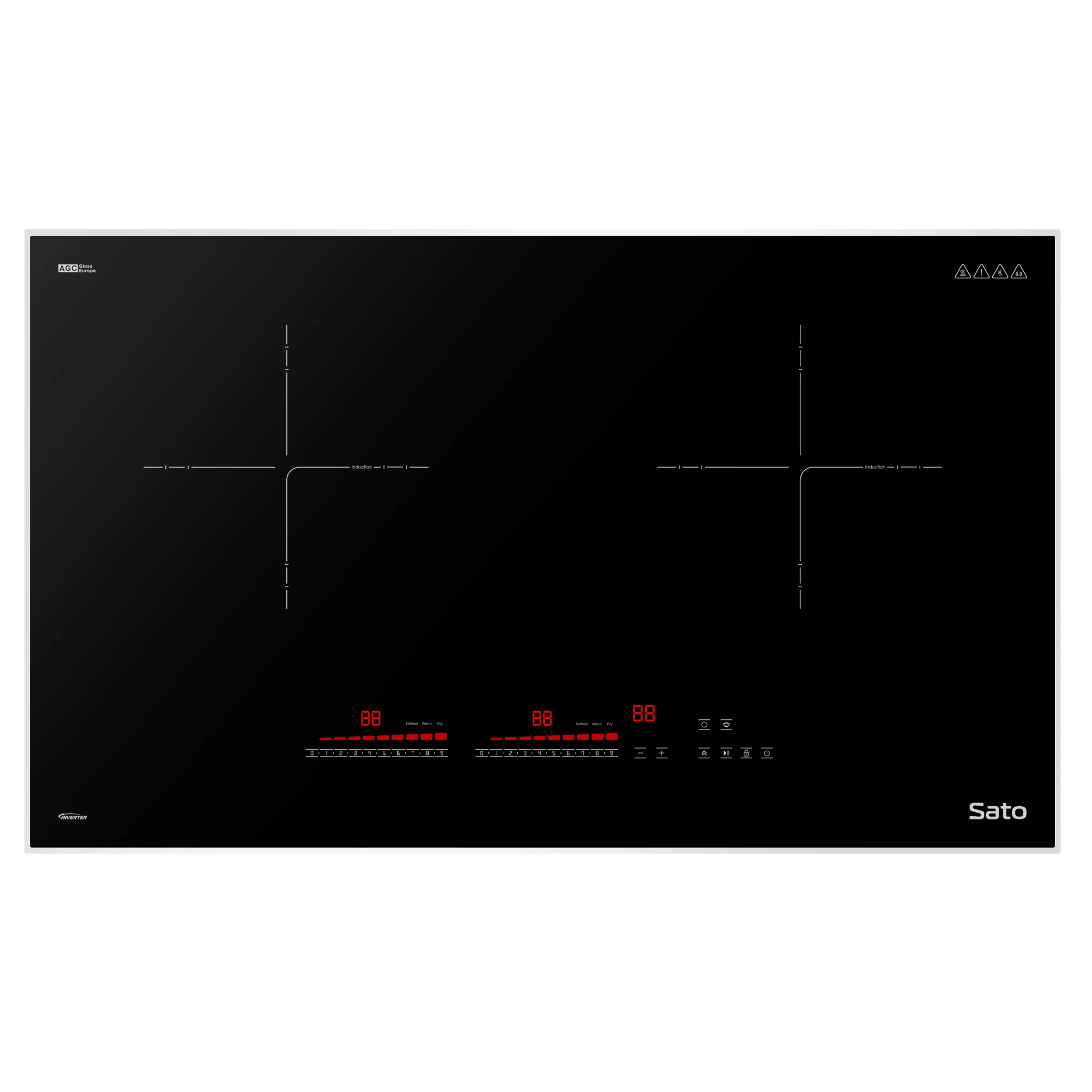 Sato OEM/ODM IH668Plus (H) Smart Induction Double Stove Induction Cooktop Double Burner ELectric Stove Double Induction Cooker