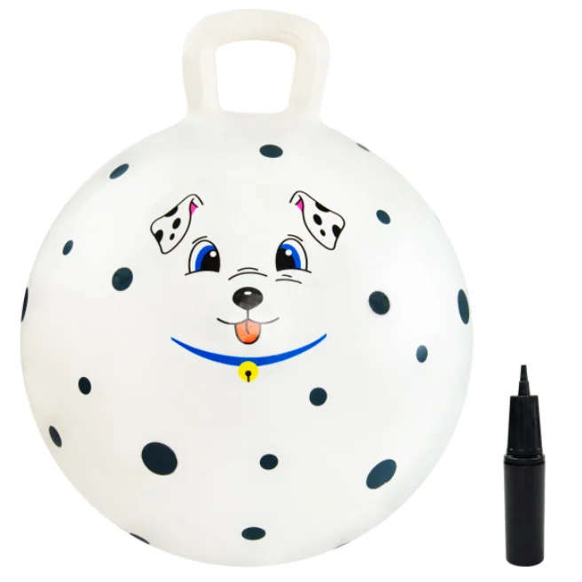 2023 new design good quality  45cm hopper ball with handle for children hopper balls