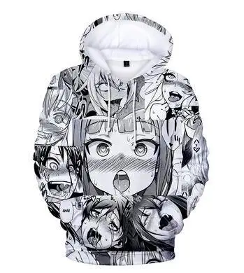 Custom Anime Face Men Hoodie 3D Print Sweatshirt Pullover Breathable Unisex Anime Hooded Jacket Manufacturer