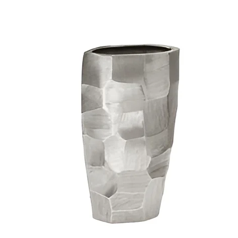 Modern Slim Silver Metal Flower Table Vase Wedding & Room Decoration for Centre Modern Table & Floor Vase