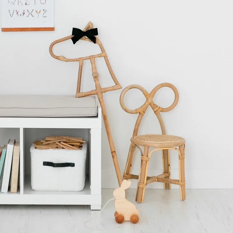 Best selling rattan hobby horses made in Vietnam eco friendly horse riding stick toys for boys and girls