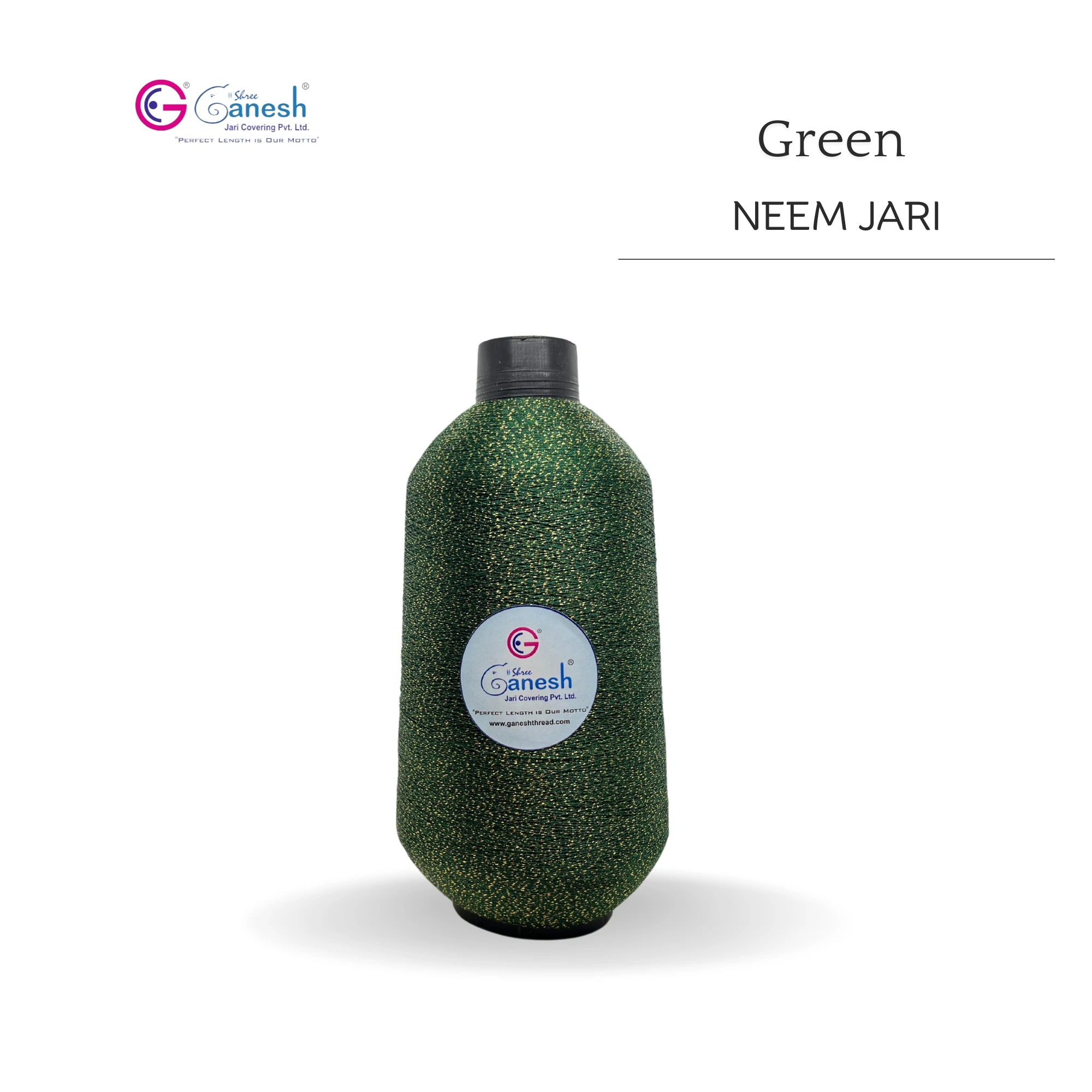Зеленый цвет 180D Neem Jari металлическая Флора вышивка пряжа высокопрочная люрекс полиэстер для ручного вязания