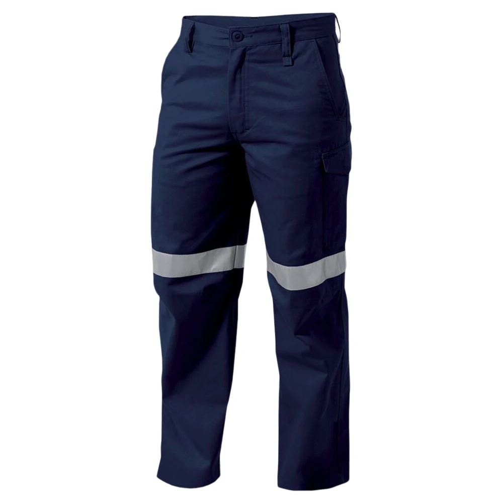 Hi Vis reflective stripes cargo pockets work wear pants men custom workwear uniforms road safety trousers high visibility