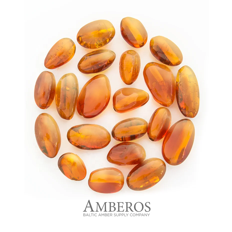 www.Amberos.LT - AMBEROS Amber Beans Loose Beads