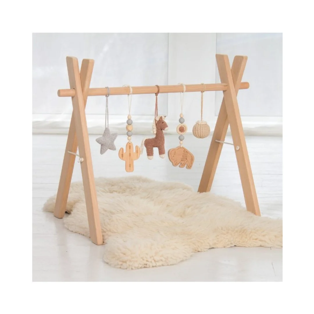 Premium Quality Wooden Baby Play Gym Kids Toy Eco-friendly product suitable for all skin and age
