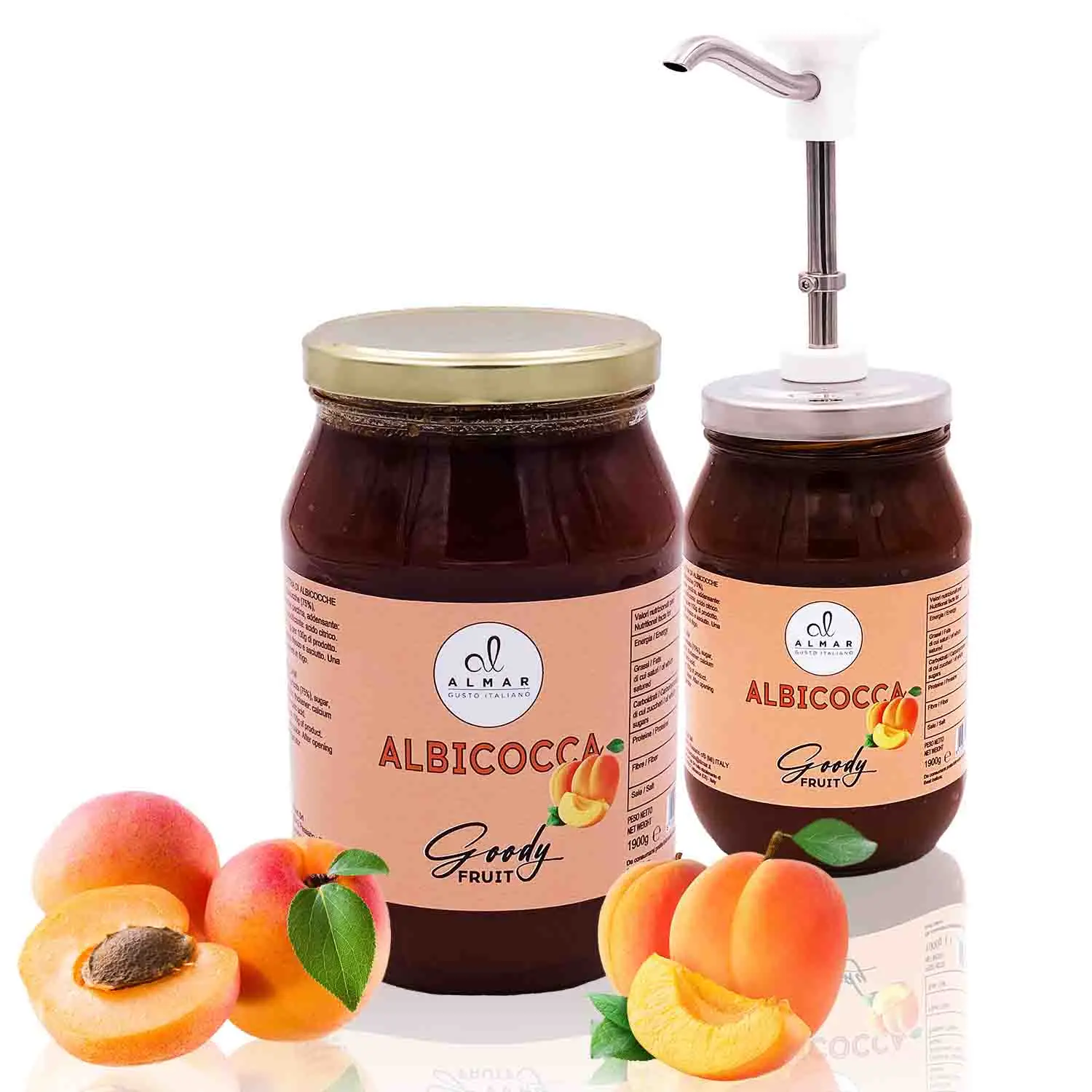 GOODY APRICOT JAM FOR CROISSANTS WAFFLES AND CREPES GARNISH AND ENRICH BREAKFAST 75 PERCENT EXTRA JAM FRUIT