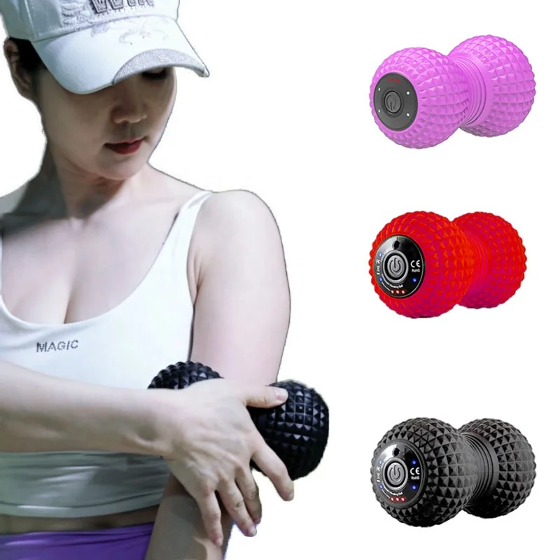 Deep Tissue Muscle Massage Roller yoga balls Electric vibrating peanut massage ball