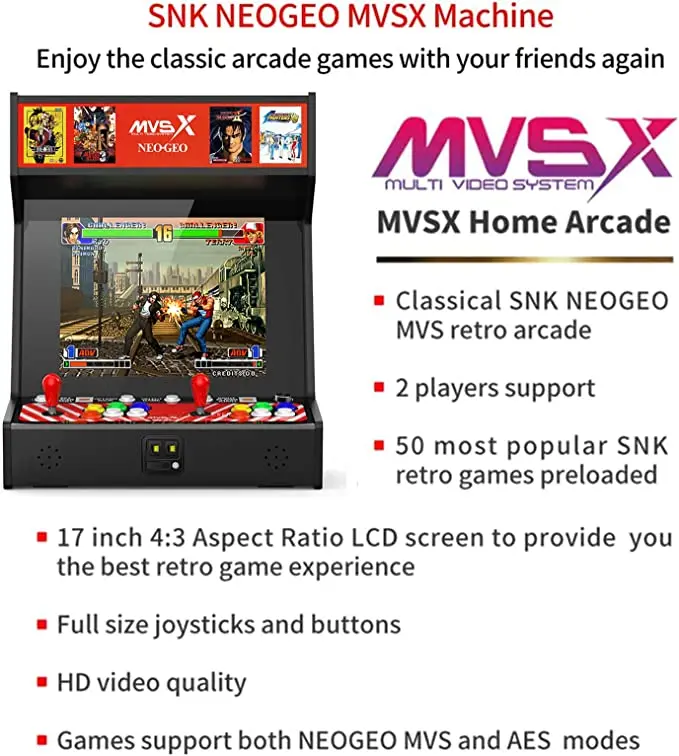 Buy Wholesale Quality NEOGEO MVSX Home Arcade Machine with 50 Pre-loaded SNK Classic Games