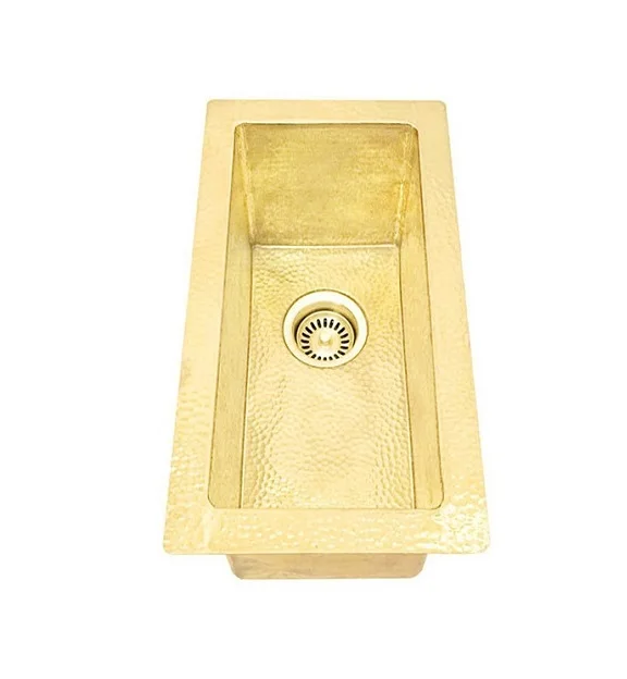 Gold Fancy Rectangular Shape latest Hand Hammered Design Copper Antique Oval Wash Basin for home hotels & restaurents