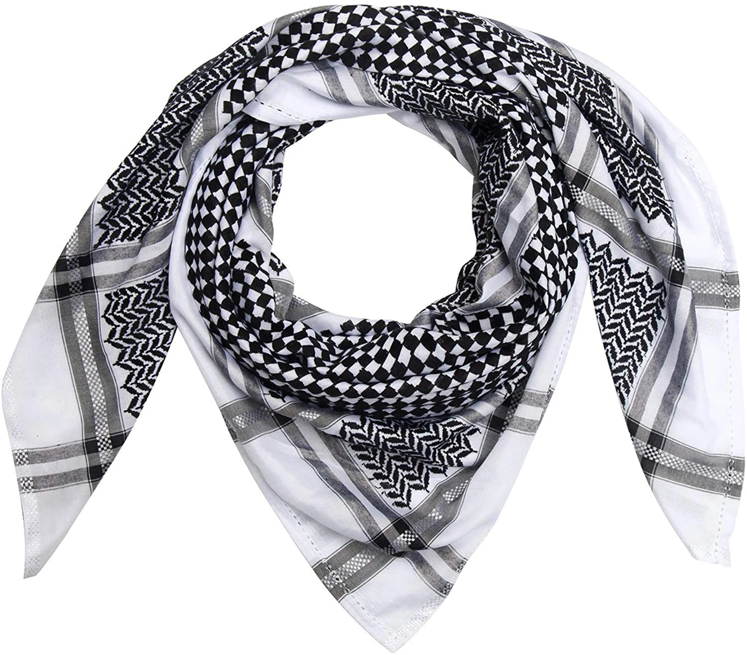 Men Cotton Shemagh Tactical Desert Wrap Keffiyeh Head Neck Scarf Arab Premium Wrap Muslim Headwear Head Scarf For Men