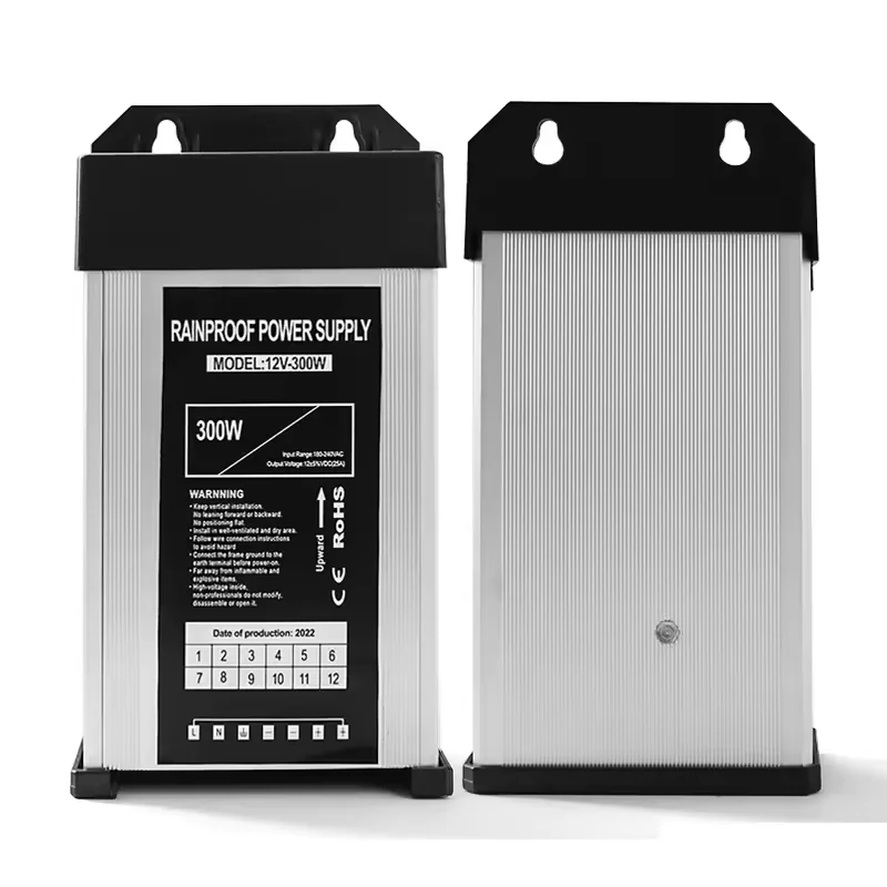 Наружный источник питания 300 Вт 12 В IP68 IP67 режим переключения SMPS светодиодный непромокаемый одиночные светодиодные продукты с гарантией 2 года