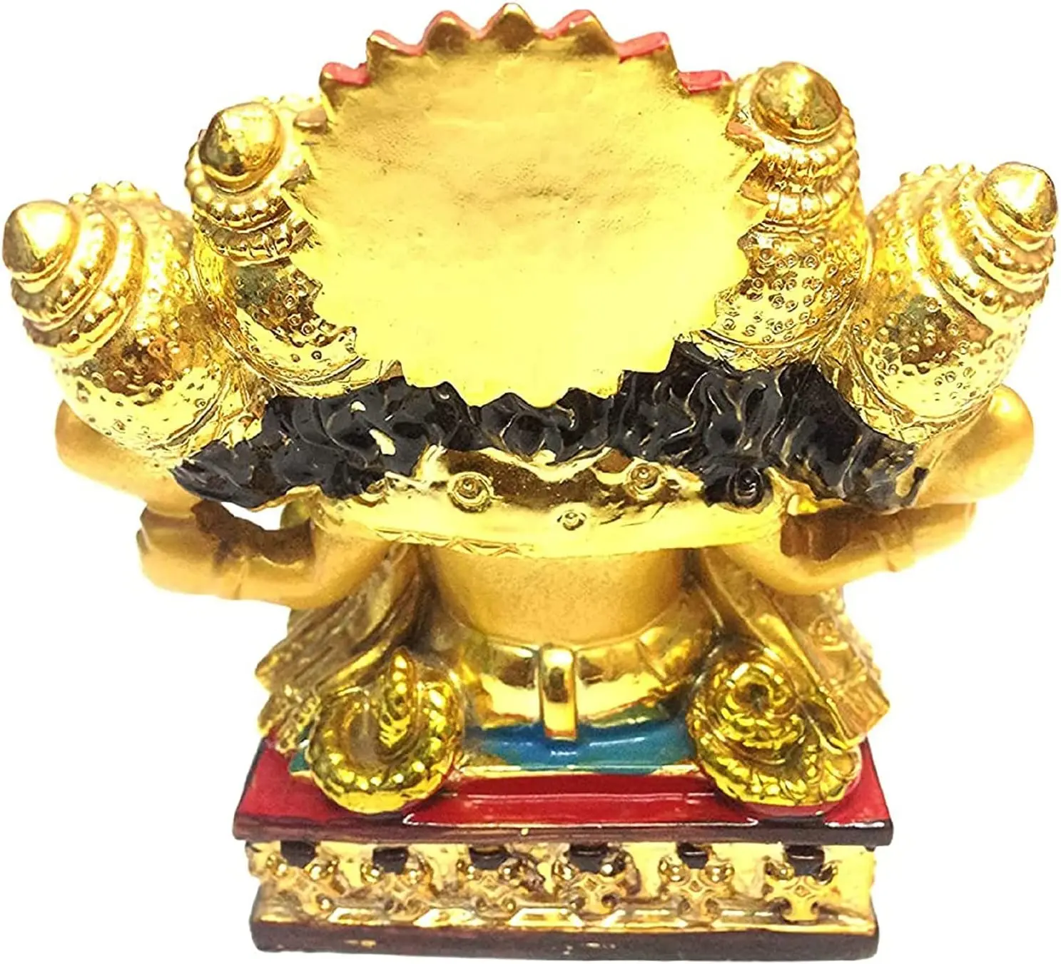 Polyresin Panchmukhi Ganesh Idol Handicraft 5-Face Ganesha Murti Home Decoration Elephant God Ganesh