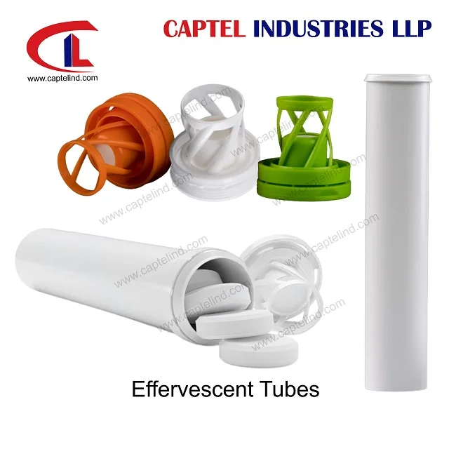 Cylinder Tube Effervescent Vitamin Tablet Packaging Vitamin C Tablet Tubes closure silica gel