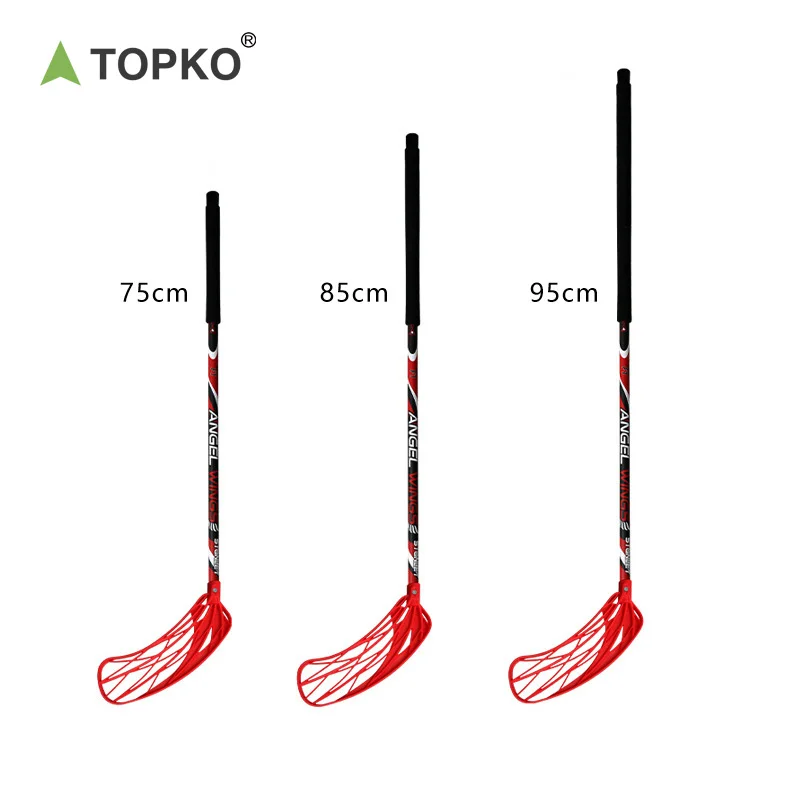 TOPKO High Quality Outdoor Hockey Floorball Stick Light Weight PP Glass Fiber Kids Home Floorball Stick