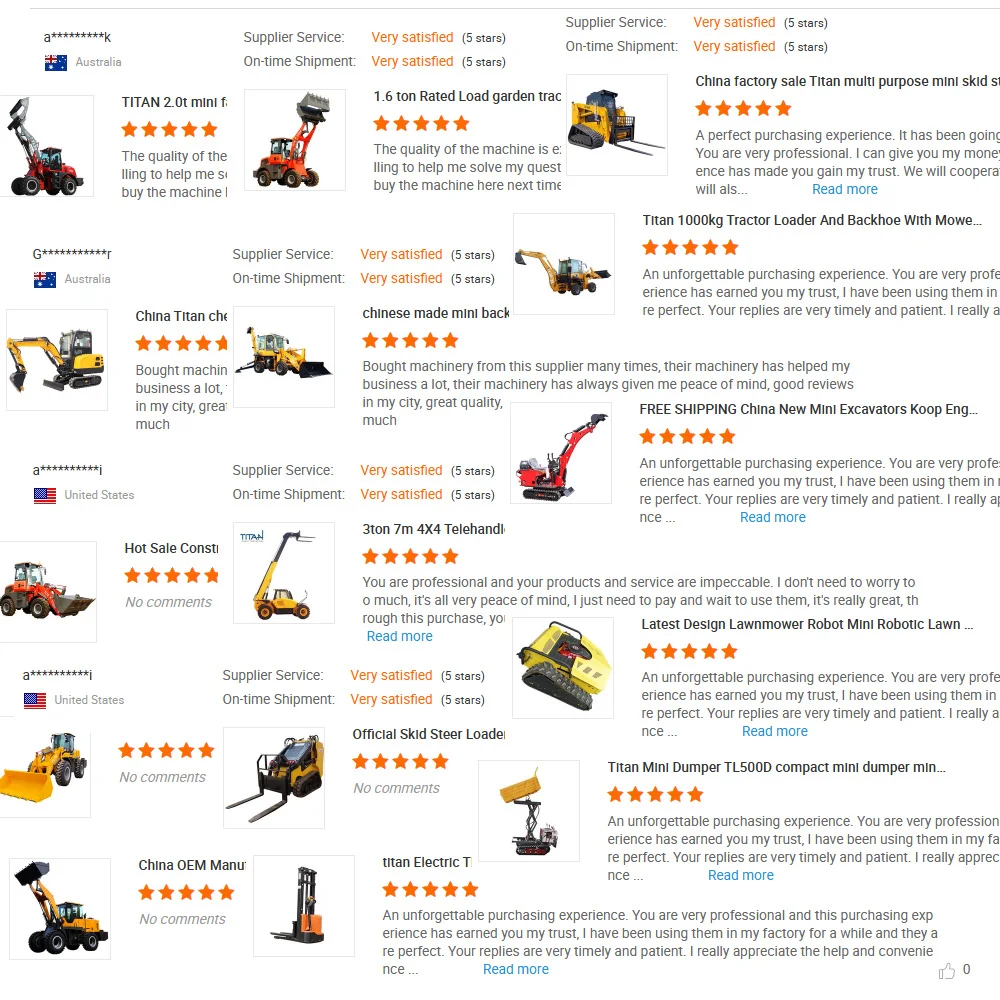 TITAN 5 ton TL50 hydraulic wheel loader with 3 cubic meter bucket front end loader