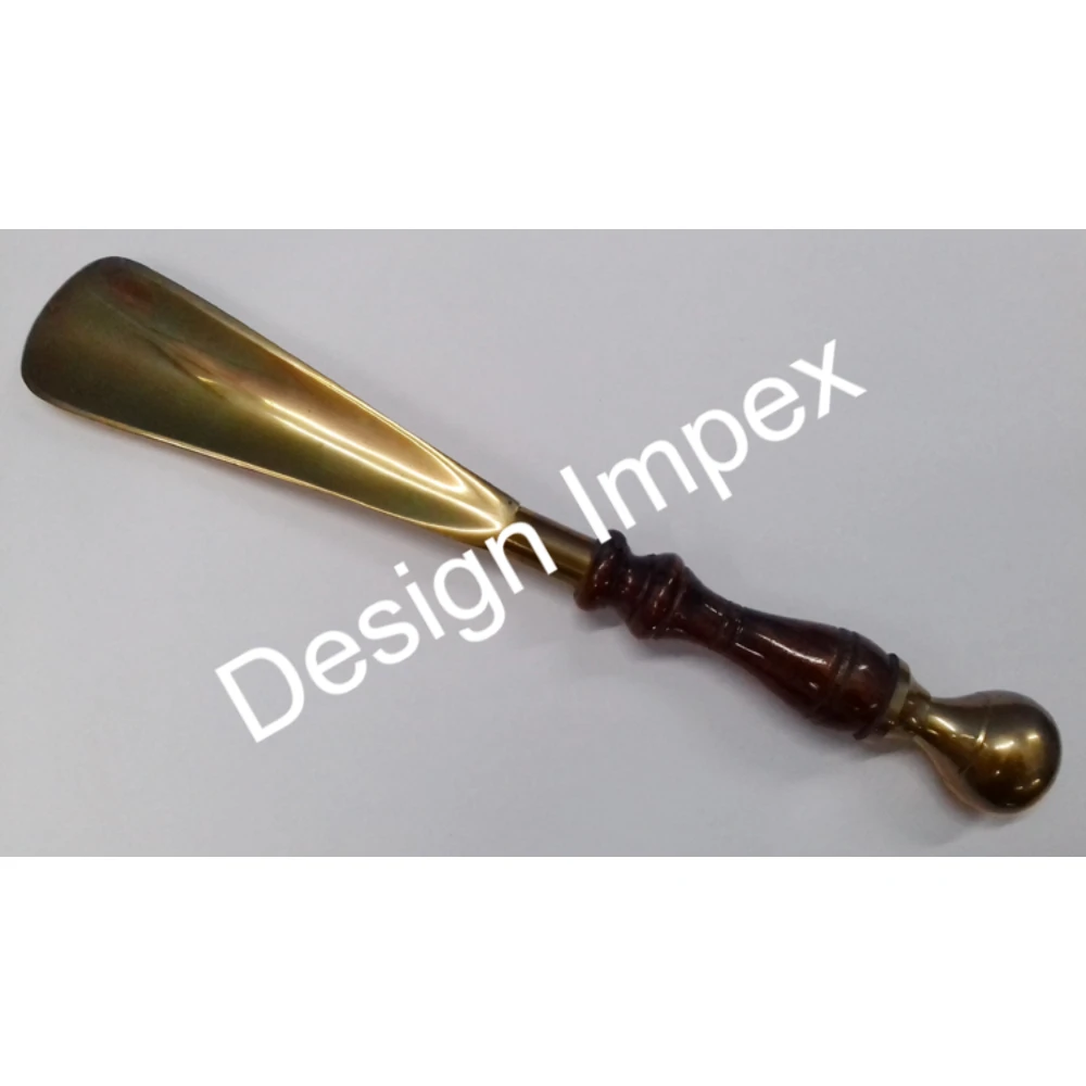Super Gold Shoehorn Stick With Nautical Ship Wheel Handle Hot Selling Mens & Womens Shoe Wearer Metal Elegant Heels Lifter Stick