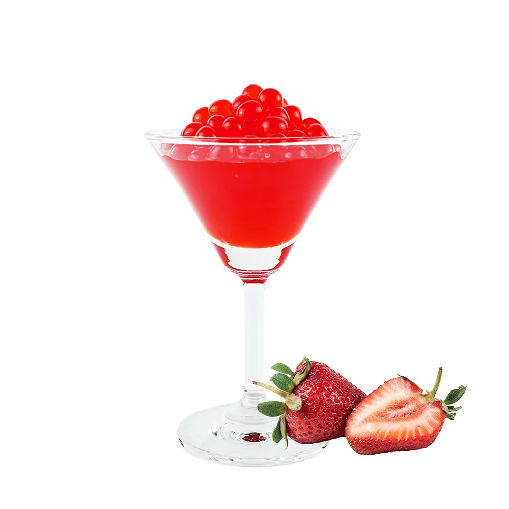 Горячая Распродажа 2021 года! Клубничный ароматизированный поппинг boba jelly ball для напитков