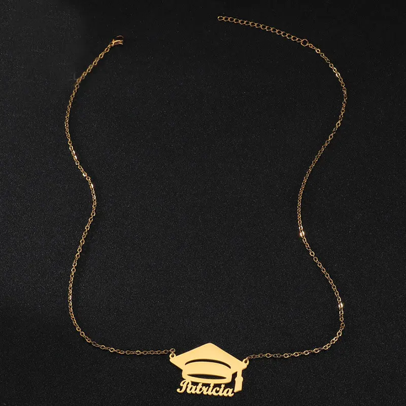 wholesale jewelry student school class of 2025 stainless steel graduation college necklace