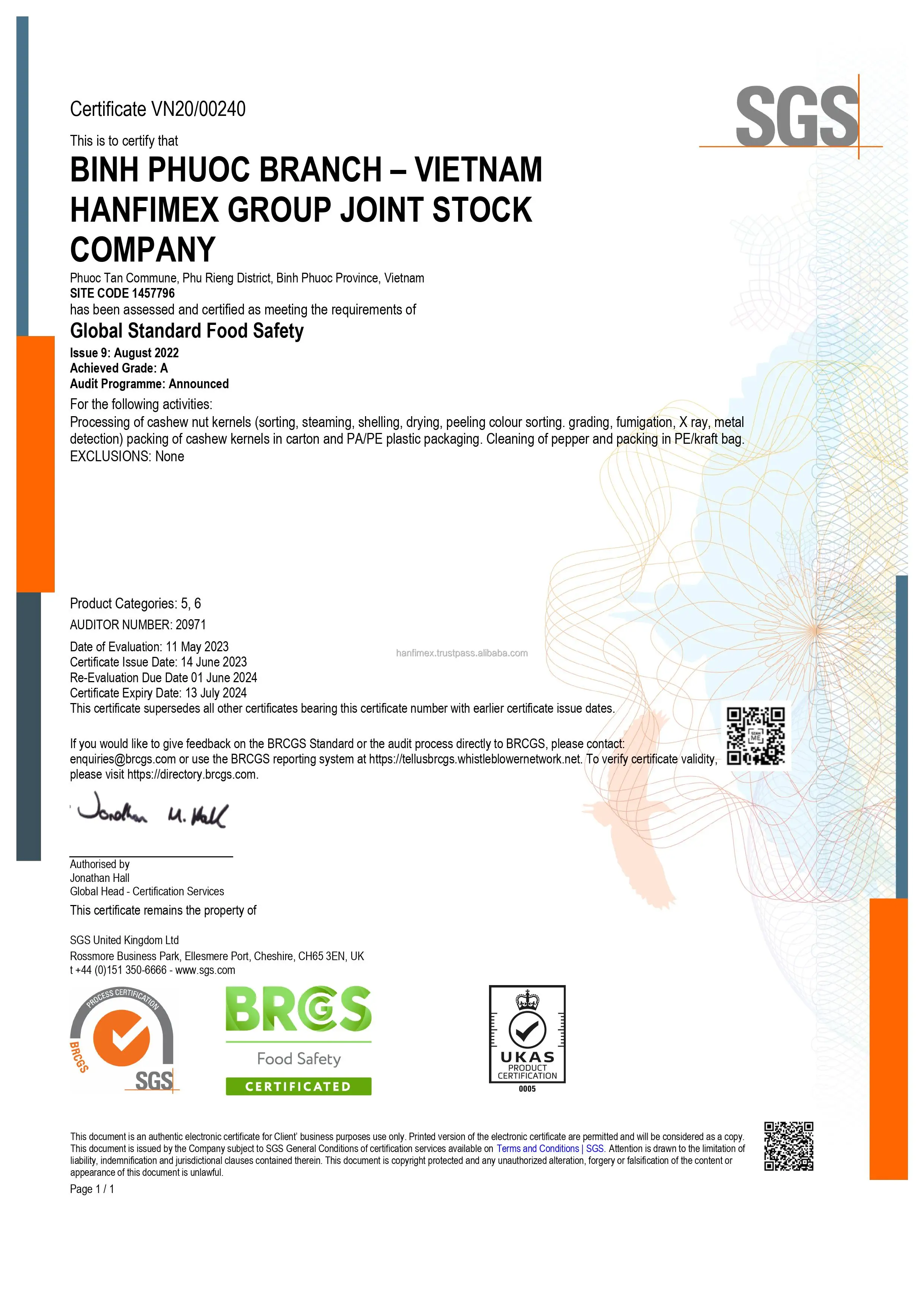 VIETNAM CASHEW NUT W320 NEW CROPHIGH QUALITY BEST PRICE BRC FOOD TOP SUPPLIER HANFIMEX GROUP