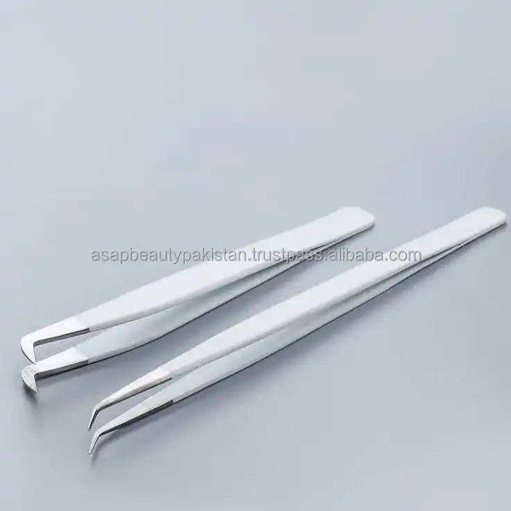 ASAP sustainable Eyelash Tweezers Makeup Eye Lashes Tweezer Extension Tools Clip Applicator False Eyelashes Tweezers set