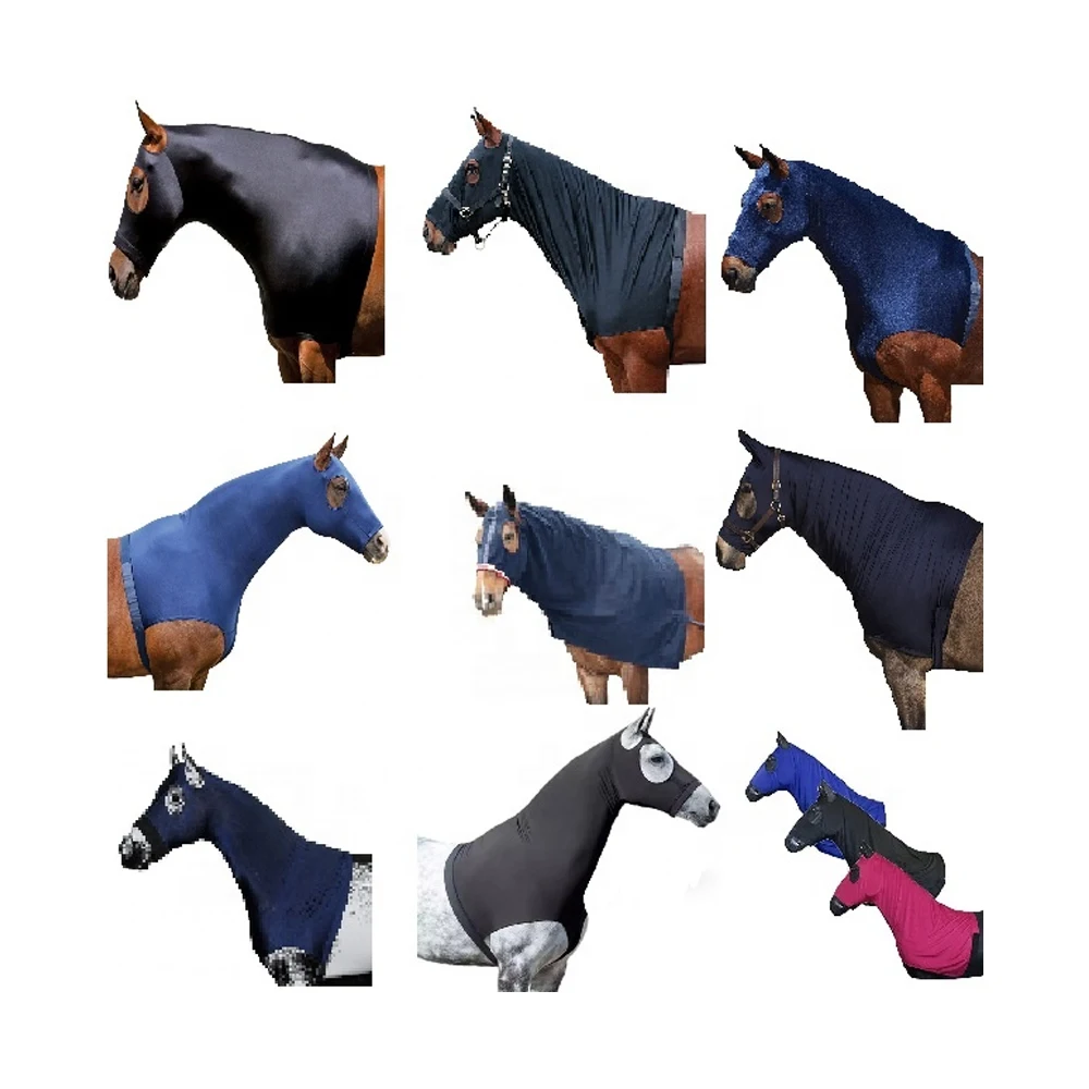 Wholesale Comfortable Horse Spandex Hood With Velpro Chest Fastening Horse Hood