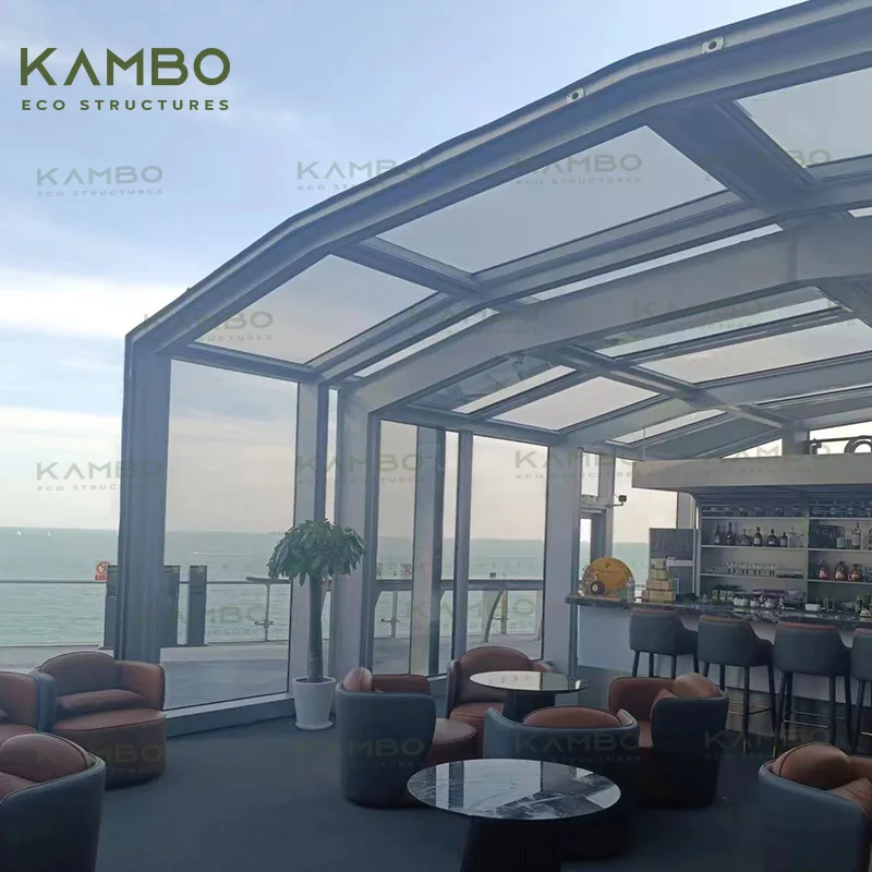 Складной автономный отель KAMBO/Зимний алюминиевый выдвижной стеклянный передвижной Солярий